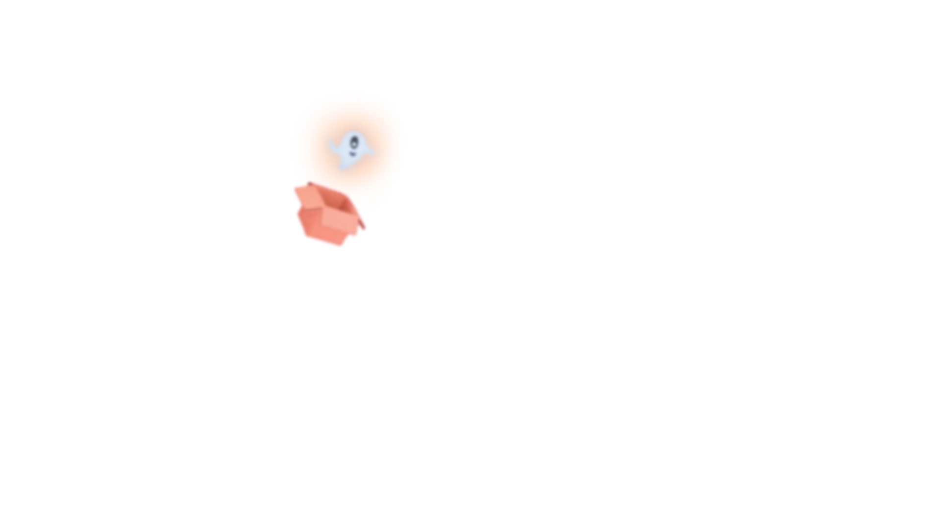 Petit fantôme à l'arrière plan