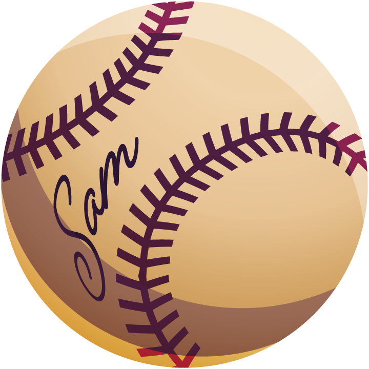 Balle de baseball signée par Sam