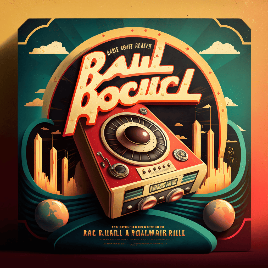 Pochette d'album générée par IA mettant en scène une console de jeu dans un univers retro inspiré du juke-box