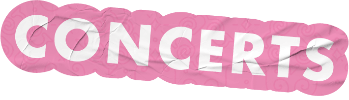 Autocollant du mot Concerts