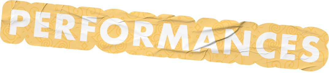 Autocollant du mot Performances