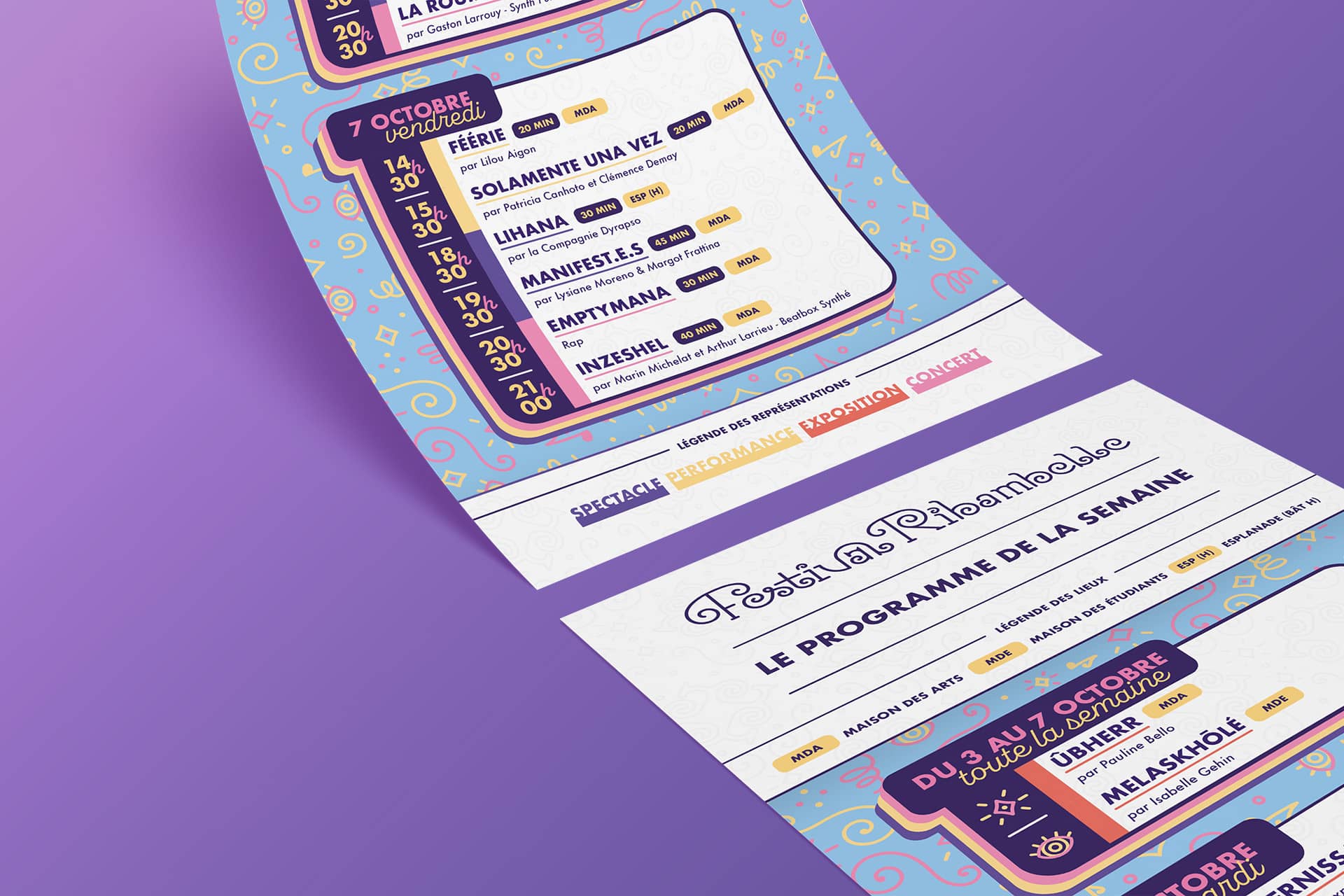 Flyer de la programmation du Festival Ribambelle